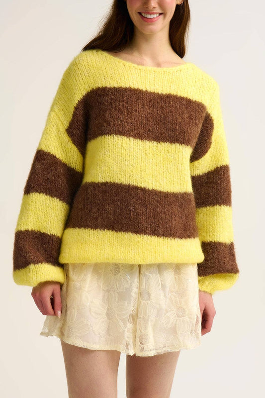 Stripe Yellow Pullover