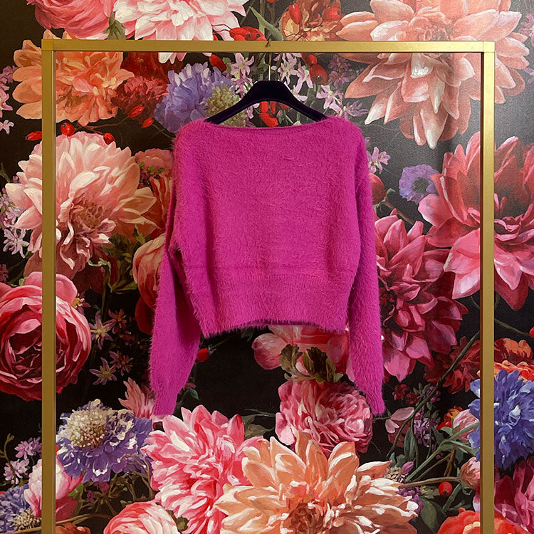 Flauschpullover Fuchsia