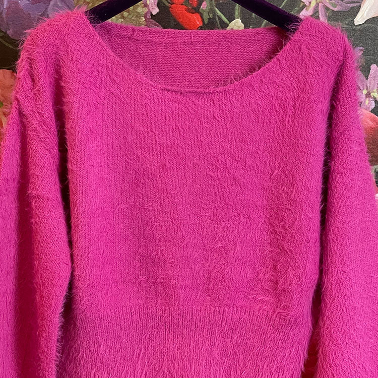 Flauschpullover Fuchsia