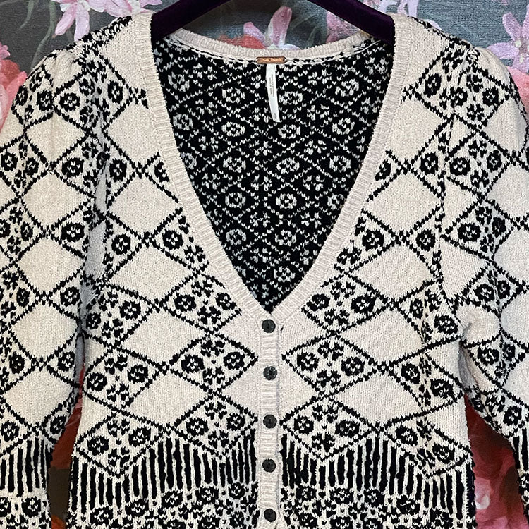 Free people Cardigan Geo floral