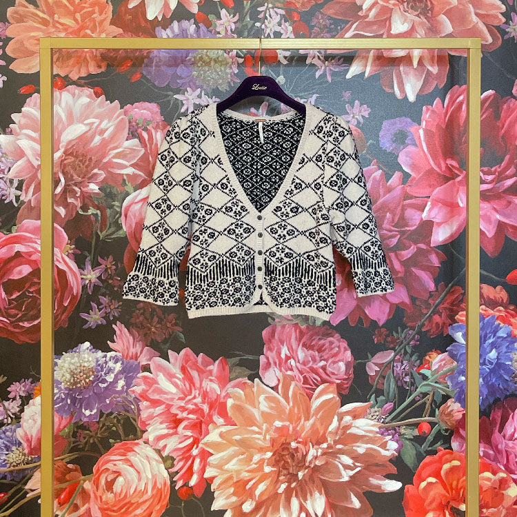Free people Cardigan Geo floral