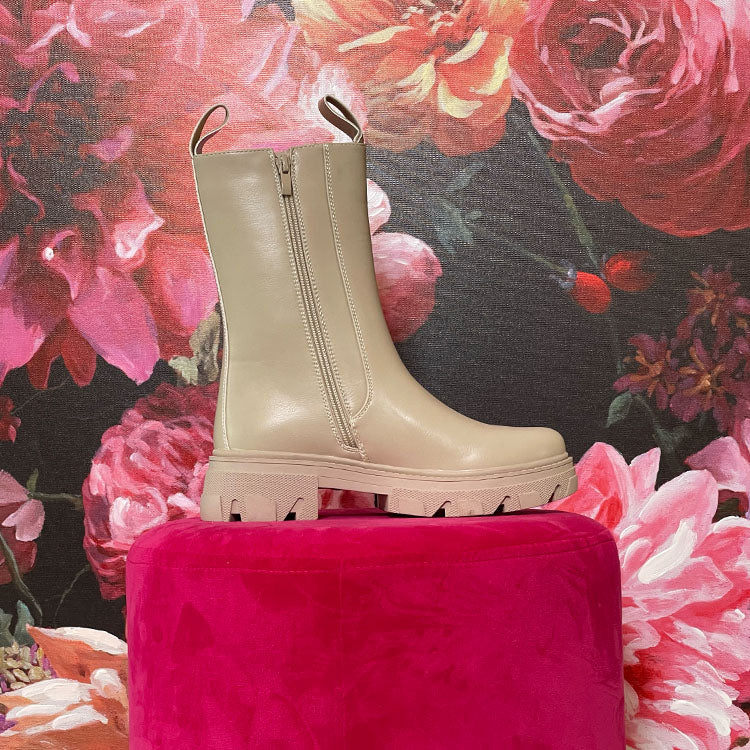 Boot Beige & Black